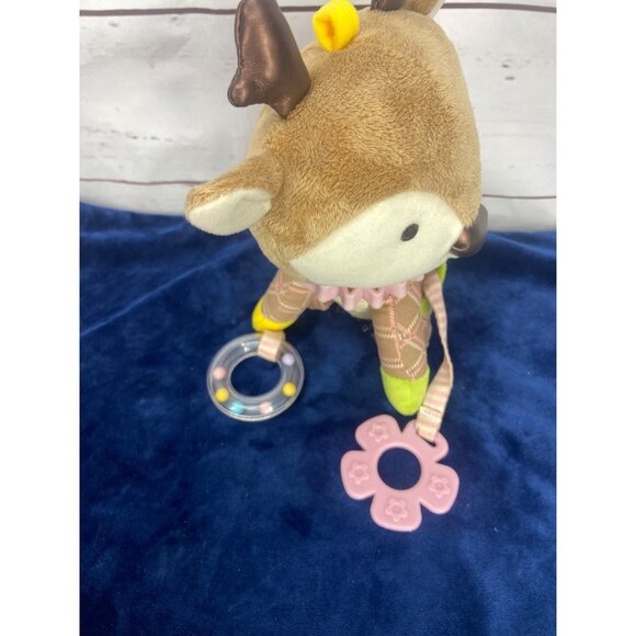 Skip Hop Reindeer Deer Activity Plush Rattle Teether 10" Stuffed Animal Toy - Picture 2 of 8